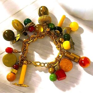 Art Deco Bakelite Charm Bracelet